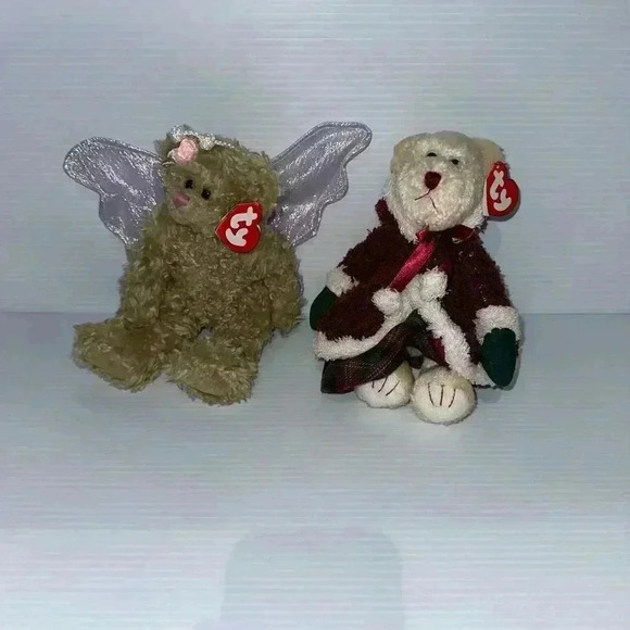 NWT!Lot of 2 TY Attic Treasures Collection Bears 2000Mrs.Santabear/1993Rafaella - Picture 1 of 16
